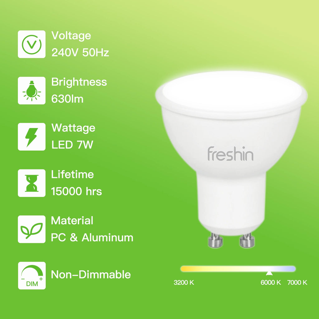 Natural White LED Bulb, GU10 Spotlight,7W