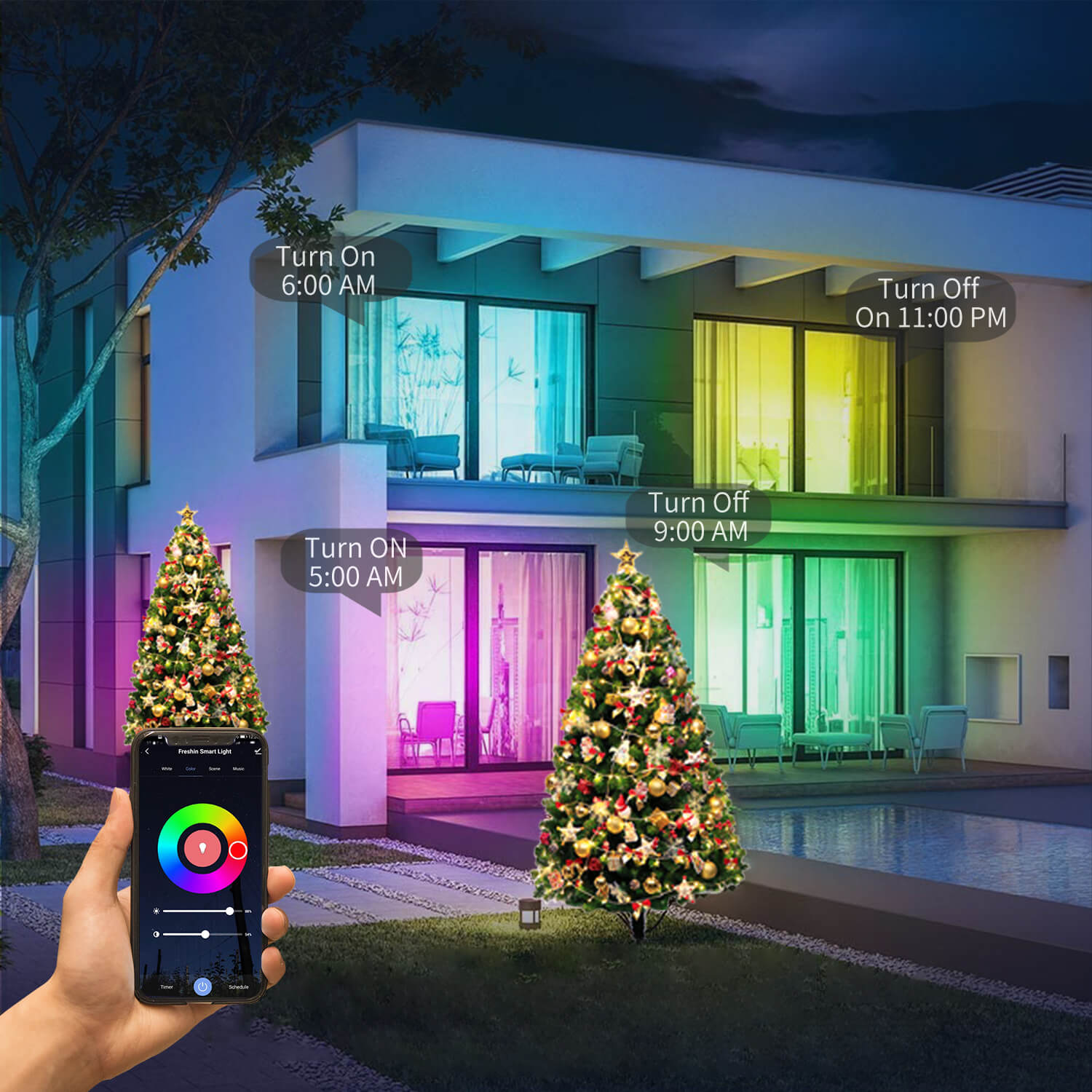 Colourful Smart Bulb B22/A60 RGBCW, 9W